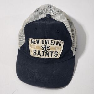 New Orleans Saints '47 Brand NFL Black White meshback Relaxed Snapback hat cap